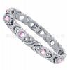 Europa y Estados Unidos transfronterizo para pulsera de acero de titanio para damas de moda Diamante imán imán pulsera de salud fabricantes femeninos venta al por mayor