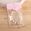 Bolsas Transparentes Auto-Sellables Eva Rosa y Azul Bolsas con Cierre Bolsas para Empaquetar Joyería Hecha a Mano DIY Bolsas de Plástico Transparente