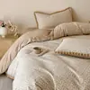 Juego de ropa de cama de alta gama Clase A 100% algodón 60 hilos de cuatro piezas hecho de algodón de fibra larga de Xinjiang, funda de edredón de algodón puro, sábana plana y sábana bajera