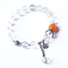 Pulsera Nueva China de Cristal Blanco Natural Original Ágata Roja del Sur 37 Plata Pulsera Estilo Chino Suministro en Vivo Cristal para el Cabello