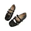 Zapatos Mary Jane de encaje estilo retro francés con estampado de leopardo para mujer, nuevo modelo de verano y otoño 2026, bailarinas de punta cuadrada que aumentan la altura, suela blanda