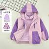 Ropa de Carga para Niñas Abrigo Grueso Forrado de Felpa para Niños Primavera Otoño Invierno Ropa para Niñas Pequeñas Ropa para Niños Medianos y Grandes Traje de Algodón de Dos Piezas a la Moda