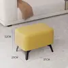 Taburete para Dormitorio, Uso en Casa, Taburete Bajo de Lujo Ligero, Taburete Cuadrado para Cambiarse los Zapatos en la Entrada, Banco para Sofá de Sala de Estar, Reposapiés, Mesa de Centro, Taburete Simple de Cuero
