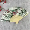 [Buena persona] verano estilo japonés retro Mujer abanico de seda de bambú chino estilo japonés abanico pequeño abanico plegable venta al por mayor