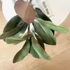 Planta Verde Artificial Nórdica Hoja de Magnolia Sensación de Película Hoja Falsa Área de Enverdecimiento de Hotel al Aire Libre Material de Flor para Paisajismo