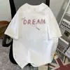 Camiseta Elegante de Manga Corta de Gama Alta para Hombre, Ropa de Marca de Moda Americana High Street para Verano, Top Holgado de Media Manga Versátil y Moderno
