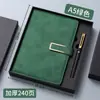 Caderno Wenzhou com Logo Personalizado Caderno Espesso com Fechamento Magnético para Reuniões de Negócios A5 Bloco de Notas com Superfície de Couro Macio Venda por Atacado
