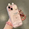 Funda de Teléfono de Dos Tonos Contrastantes con Diseño de Orejas de Gato y Cachorro, Adecuada para Teléfono Oppo Find X9 Pro/Reno 16, Simple Find X8