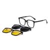 Óculos de Sol Versátil e Fashion Transfronteiriço Três-Em-Um Polarizado Para Dirigir Magnético Pode Ser Combinado Com Óculos de Sol Clip-On de Prescrição