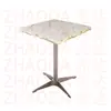 Mesa Cuadrada de Color Nogal para Uso Doméstico, Mesa de Comedor para Uso Comercial, Mesa de Comedor de Madera Maciza para Restaurantes, Mesa de Comedor de Pizarra para Restaurantes de Comida Rápida