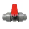 Válvula de Bola de Doble Rosca UPVC de 1 pulgada DN25pvc-u Válvula de Bola con Unión para Suministro de Agua 32upvc Válvula de Bola de Doble Rosca