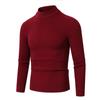 Transfronterizo 2026 Nuevo Suéter para Hombre Camisa Base de Punto Moda Ajuste Delgado Cuello Medio Alto Top Juvenil Suéter para Hombre