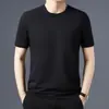 Camiseta de Seda de Hielo de Secado Rápido para Hombre de Manga Corta 2026 Verano Delgada de Cuello Redondo Malla Transpirable Fresca Cómoda Top Versátil