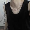 Colar Ondulado Maré Masculina Aço Titânio High-end Sem Cor Combina com Tudo Explosivo Corrente Clavicular Acessórios de Joalheria Simples Hip-hop Feminino