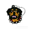 Animal Perro Gato Llavero de PVC Anillo de Llavero Cadena de Llaves Colgante Anillo de Llavero Llave de Coche