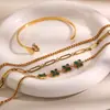 Pulsera de mariposa de acero de titanio 18k de estilo transfronterizo, pulsera de acero inoxidable estilo europeo y americano, accesorio de alta gama enchapado en oro