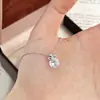 Collar Pequeño de Diamante Único con Diseño Minimalista, Cadena Versátil para Clavícula, Collar de Moda de Nicho, Colgante de Alta Gama