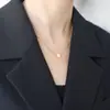 Ins Coreano Nicho Diseño Normcore Acero de Titanio Collar de Corazón Collar Estilo Fresco Joyería Nueva Tendencia Cadena para Clavícula