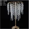 Adereços de Casamento, Suportes de Flores de Mesa de Cristal, Marcadores de Corredor de Acrílico, Castiçais de Gelo para Salão de Casamento, Ornamentos de Arte em Ferro, Decorações