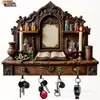Colgador de llaves de casa de madera colorido en stock de Oriente Medio transfronterizo, colgante de decoración de sala de estar gráfico plano, arte en madera