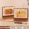 Calendario de Escritorio de Madera de Año Nuevo 2027, Calendario Mensual, Calendario de Pared Publicitario Corporativo, Decoración de Escritorio de Oficina, Calendario del Año de la Oveja Estilo Clásico