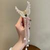 Borboleta Hairpin Mulheres High-end Pearl Tassel Small Grab Clip Half-tied Cabelo Back-tied Back Head Plate Hair Grab Clip Shark Clip Headwear