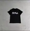 Venta Directa de Comercio Exterior Transfronterizo a Europa y América, Nuevo Estilo de Verano Camiseta de Pareja con Estampado de Letras Syna Cuello Redondo Manga Corta Marca de Moda High Street