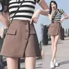 Falda pantalón irregular para mujer, nuevo estilo 2027, shorts negros de verano para mujer, falda pantalón de pierna ancha de cintura alta