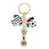 Chaveiro de Liga de Copa do Mundo de Futebol, Taça Troféu, Estádio, Pingente de Chuteira de Futebol, Acessórios DIY, Atacado em Estoque