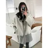 Abrigo de Lana Cálido con Capucha Holgado Estilo Coreano Reductor de Edad para Mujer Invierno Nuevo Simple Francés Temperamento Abrigo Petite