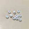Cuentas sueltas redondas de aleación de color sólido para pintar, material para hacer pulseras, cadenas para teléfono móvil, collares y accesorios de joyería.