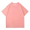 Camiseta para hombre, 200 g/m², hecha de algodón de fibra larga de Xinjiang, color liso, casual, corte holgado, versátil, estilo unisex, con un logo estampado