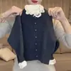 Conjunto de Suéter para Meninas 2026 Inverno Nova Moda Roupas Infantis Tricô Estiloso com Fleece e Calças Engrossadas Conjunto de Duas Peças