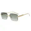 Nuevas gafas de sol de moda sin montura, unisex, versátiles, elegantes y adecuadas para entornos de negocios, que ofrecen protección solar y protección UV.