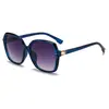 Elegantes gafas de sol de montura grande adelgazantes para rostros europeos y americanos cuadrados y redondos, protección solar, estilo callejero, gafas de sol curvas de alta gama 2631