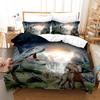 Set de Tres Piezas con Estampado de Animales Dinosaurio Exportación Transfronteriza de Amazon Funda Nórdica Funda de Almohada Ropa de Cama Impresión Digital 3D