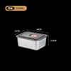 Caja de acero inoxidable para conservar la frescura con tapa sellada a prueba de fugas y derrames, grado alimenticio, para puesto comercial, rectangular, para picnic, caja multiusos