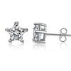 Nuevos Pendientes Simples de Moda Europea y Americana con Diamantes Brillantes, Lindos Pendientes de Circonita de Estrella de Cinco Puntas, Venta al por Mayor Directa de Fábrica de Pendientes