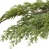 Rattan Navideño Simulado Caucho Suave Planta Verde Hoja de Pino Hoja de Ciprés Colgante de Puerta Decoración de Pared Guirnalda Verde Artificial de Navidad