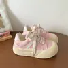 Zapatos Mocasines Gruesos Rosas con Estampado de Flores de Cerezo Estilo Trendy Girl Ins para Mujer 2026 Verano Nuevos Zapatos Estilo Dopamina para Combinar con Faldas Tenis Blancos