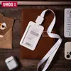 Portatarjetas de Identificación Youhe Permiso de Trabajo con Cordón para Colgar en el Cuello Insignia Tarjeta de Autobús Tarjeta de Campus Tarjeta Escolar Tarjeta de Trabajo Horizontal y Vertical Opcional