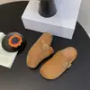 Mules de mujer tipo Birkenstock retro, nuevo modelo otoño 2026, mules frosted de punta cerrada, pantuflas planas casuales sin cordones para uso exterior