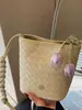 2025 Nuevo Bolso Cruzado Moda Nicho Simple Bolso de Hombro Portátil para Viaje Pequeño Bolso Tejido Cruzado para Mujer