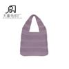 Bolsa de Playa de Punto Hueca de Venta Caliente Transfronteriza de Verano Bolsa Tejida Azul Bolso de Hombro para Mujer Bolso de Mano de Gran Capacidad