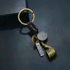 Chaveiro de Carro Masculino Qianmai Mais Vendido Novo Tecido à Mão Estilo Retrô, Acessório Versátil Criativo e Personalizado