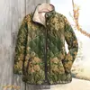 Sudadera de Algodón con Cuello Alto y Pliegues para Mujer 2025, Estampado Floral Retro, Rayas Otoño e Invierno, Botones, Sudadera para Mujer