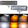 Luz de trabajo LED para coche tipo línea blanca amarilla 54W doble fila 18LED vehículo todoterreno motocicleta luz DC12V-60V