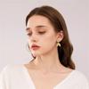 Aretes de Cola de Sirena para Mujer Diseño Nicho con Sentido del Diseño Aretes con Sentido del Diseño Atmosférico Aretes de Zircón y Perlas Sentido Avanzado