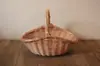 Cesta Pequena de Bambu em Vime, Cesta de Mão, Cesta de Armazenamento de Rattan, Cesta Trançada, Cesta de Piquenique de Colheita Infantil, Mini Cesta Pequena