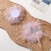Super Hada Elegante Gypsophila Pluma de Mariposa Malla Camelia DIY Accesorios para el Cabello de Gama Alta Broche Pin de Tiburón Accesorios